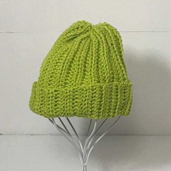 NWT Handmade Crocheted Green, Blue, White Textured Beanie & Scarf 51” - Picture 3 of 4